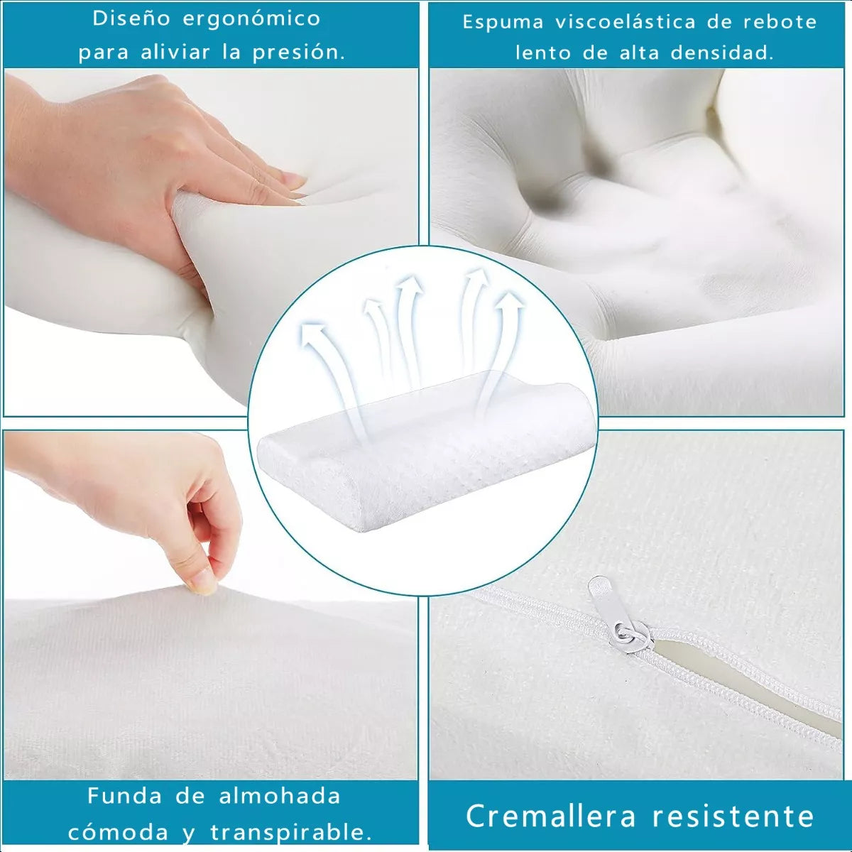 CerviTherapy® ALMOHADA ORTOPÉDICA INDEFORMABLE CON ALOE VERA